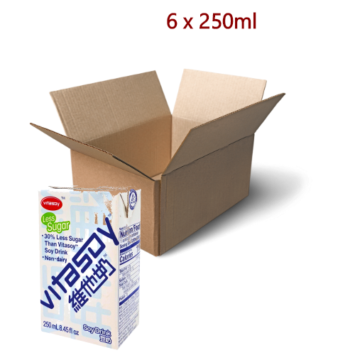 Load image into Gallery viewer, Vitasoy Less Sugar Soy Drink - 6 x 250ml-維他低糖豆奶-DRIV108