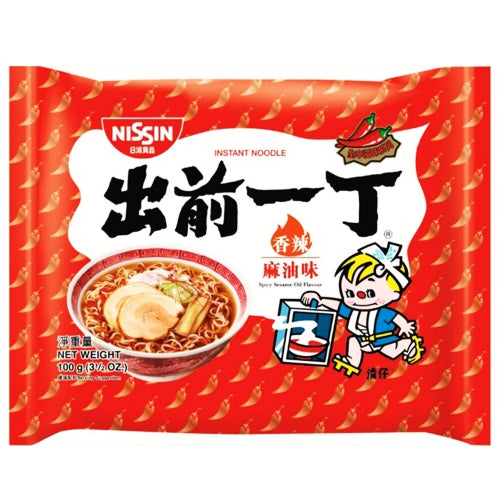 Nissin Noodles HK - Spicy Sesame Oil - 30 x 100g-香港出前一丁香辣麻油麵-30