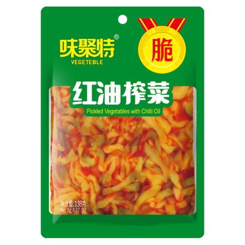 WJT Pickled Vegetables with Chilli Oil-味聚特紅油榨菜-PRE661