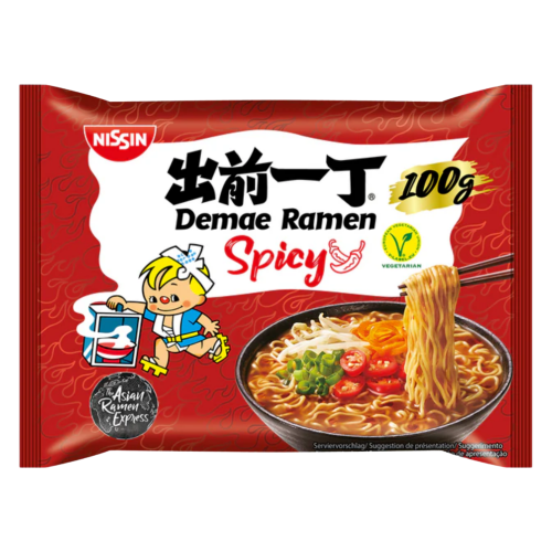 Nissin Noodles - Spicy - 30 x 100g-出前一丁香辣麵-30