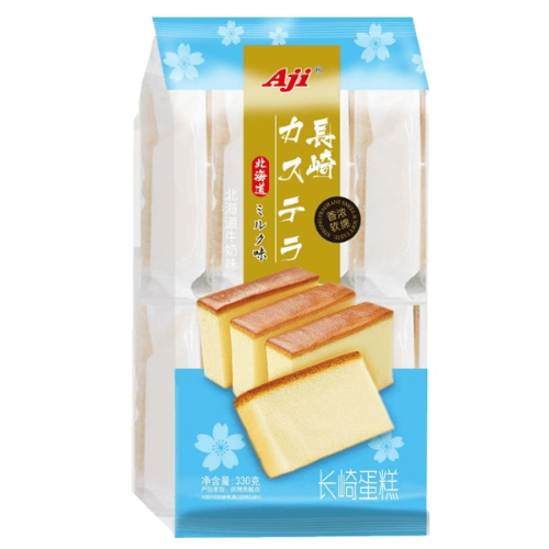 Load image into Gallery viewer, AJI Nagasaki Style Cake (Milk Flavour)-AJI長崎蛋糕(北海道牛奶味)-330g-SNACAJI101