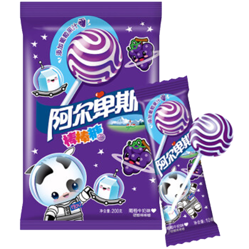 Load image into Gallery viewer, ALP Lollipop Candy - Grape & Cream-阿爾卑斯棒棒糖-葡萄牛奶味-200g-CANALP102