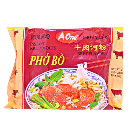 โหลดรูปภาพเข้าสู่ตัวดูแกลเลอรี, A-One Rice Noodles - Pho Bo (Beef)-牛肉河粉-65g-INAO103
