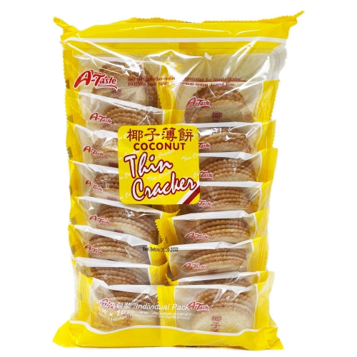 โหลดรูปภาพเข้าสู่ตัวดูแกลเลอรี, A-Taste Coconut Thin Cracker-思朗椰子薄餅-264g-BISSL106