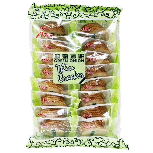 โหลดรูปภาพเข้าสู่ตัวดูแกลเลอรี, A-Taste Green Onion Thin Cracker-思朗鮮葱薄餅-264g-BISSL107