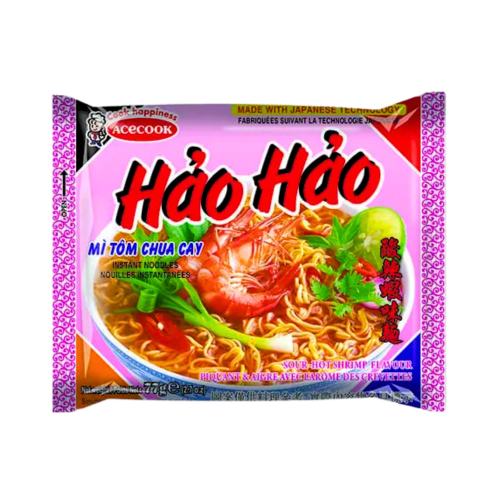 Load image into Gallery viewer, Acecook Hao Hao Noodles - Hot & Sour Shrimp-越南酸辣蝦味麵-77g-INAC102