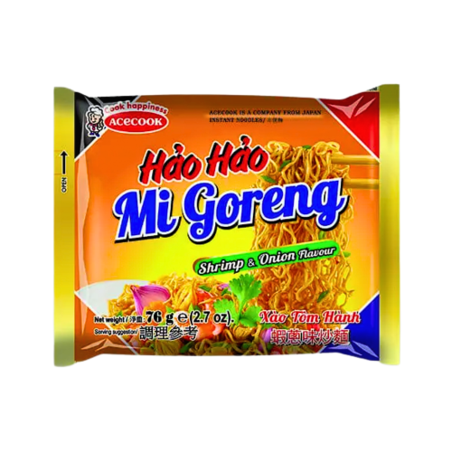 โหลดรูปภาพเข้าสู่ตัวดูแกลเลอรี, Acecook Hao Hao Noodles - Shrimp & Onion-越南蝦蔥味麵-76g-INAC104