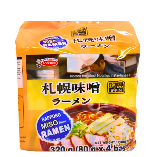 โหลดรูปภาพเข้าสู่ตัวดูแกลเลอรี, Acecook Ippin Ramen - Miso-博多味噌風味拉麵-4_80g-INAC403