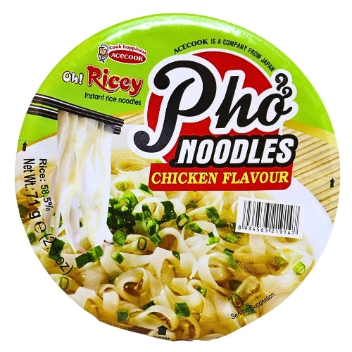 Load image into Gallery viewer, Acecook Oh! Ricey Pho's (Bowl) - Chicken-越南碗裝河粉-雞肉味-70g-INAC304
