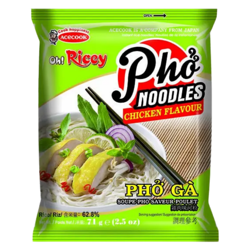 Load image into Gallery viewer, Acecook Oh! Ricey Pho's Noodles - Chicken-越南河粉-雞肉味-70g-INAC182