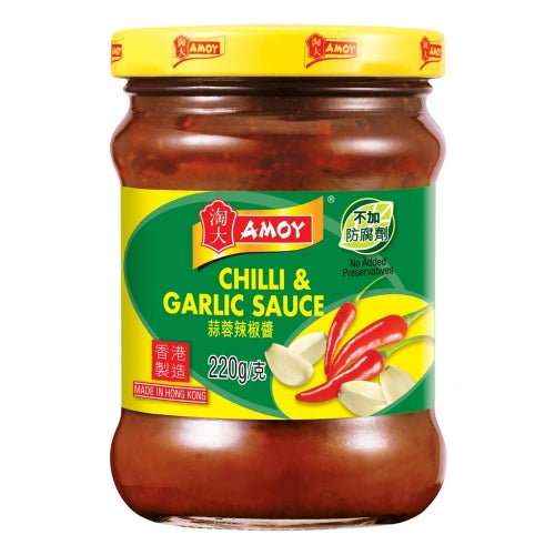 갤러리 뷰어에 이미지 로드, Amoy Chilli & Garlic Sauce-淘大蒜蓉辣椒醬-220g-SAUA133