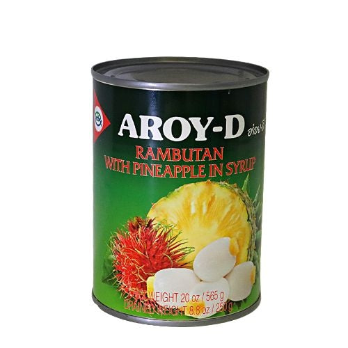 갤러리 뷰어에 이미지 로드, Aroy-D Rambutan with Pineapple in Syrup-安來利糖水龍鳳果-565g-TFRU106