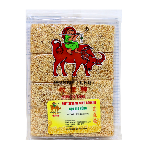 갤러리 뷰어에 이미지 로드, Asian Boy Sesame Seed Soft Cookies-牧童芝麻軟糖-250g-SNACAS301