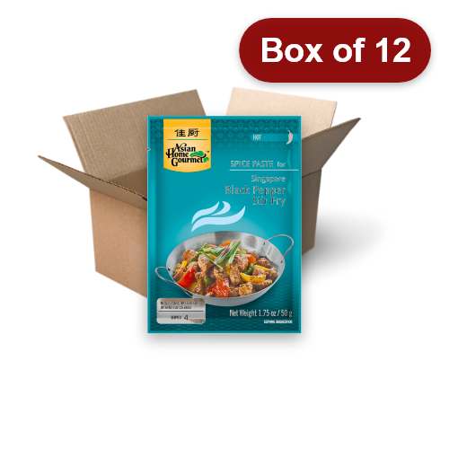 Load image into Gallery viewer, Asian Home Gourmet Singapore Black Pepper Stir Fry-佳廚新加坡黑椒醬-50g-AHG35-12