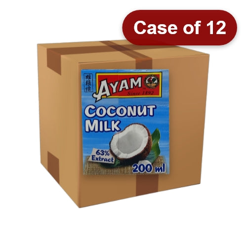 Load image into Gallery viewer, Ayam Premium Coconut Milk - TetraPak-雞標椰奶(利樂紙包裝)-200g-COC217-12