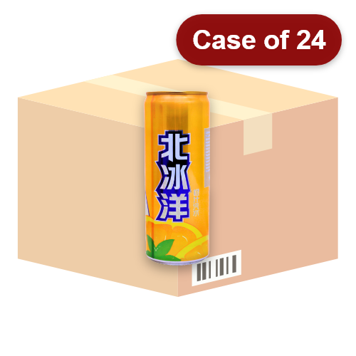 Load image into Gallery viewer, BBY Orange Flavour Soft Drink-北冰洋橙子汽水-330_ml-DRIBBY101-24