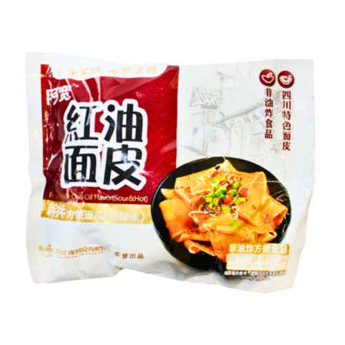 โหลดรูปภาพเข้าสู่ตัวดูแกลเลอรี, Bai Jia Chilli Oil Broad Noodle - Sour and Hot-白家阿寬紅油面皮-酸辣味-115g-INBJ116