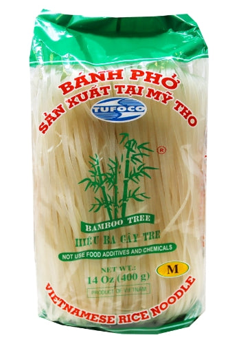 Load image into Gallery viewer, Bamboo Tree 3mm Vietnamese Rice Sticks (M)-越南河粉3mm-400g-NOO412