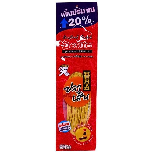 Load image into Gallery viewer, Bento Fish Snack - Japanese Soy-泰國拌多樂鱈魚條- 日本醬油味-15g-SNACBE303