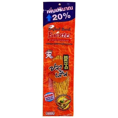 โหลดรูปภาพเข้าสู่ตัวดูแกลเลอรี, Bento Fish Snack - Spicy Squid-泰國拌多樂鱈魚條-辣魷魚味-15g-SNACBE302