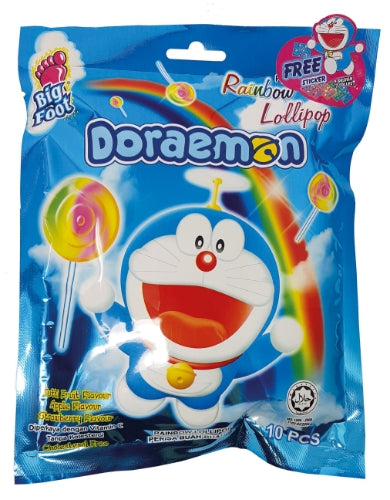 Load image into Gallery viewer, Big Foot Doraemon Rainbow Lollipop-哆啦A夢彩虹棒棒糖-100g-CANBF103