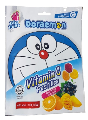 Load image into Gallery viewer, Big Foot Doraemon Vitamin C Pastilles Assorted-哆啦A夢維C雜果軟糖-72g-CANBF108