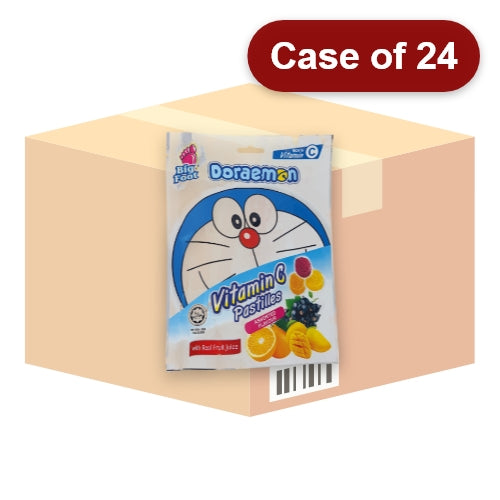 Load image into Gallery viewer, Big Foot Doraemon Vitamin C Pastilles Assorted-哆啦A夢維C雜果軟糖-72g-CANBF108-24