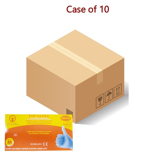 갤러리 뷰어에 이미지 로드, Blue Nitrile Gloves Powder Free (M)-藍色丁腈手套(中)-100pcs-GLO308-10