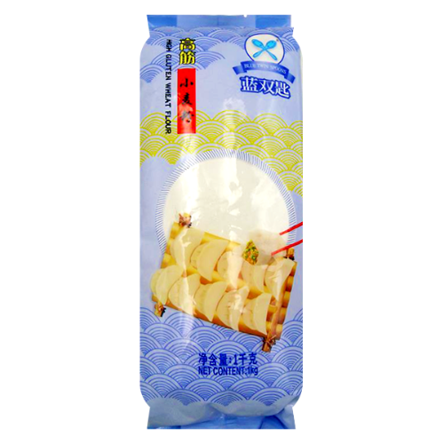 Load image into Gallery viewer, Blue Twin Spoons High Gluten Wheat Flour (Dumpling)-藍雙匙高筋小麥粉(餃子粉)-1kg-FLO753
