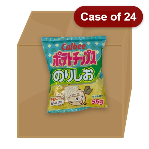 Load image into Gallery viewer, Calbee Potato Chips - Seaweed-卡樂B紫菜味薯片-55g-SNACCA111-24