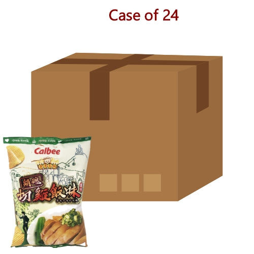 โหลดรูปภาพเข้าสู่ตัวดูแกลเลอรี, Calbee Potato Crisps - Chicken Rice with Ginger & Scallion-卡樂B薯片-銷魂切雞飯味-70g-SNACCA140-24