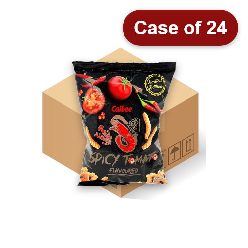 갤러리 뷰어에 이미지 로드, Calbee Prawn Crackers - Spicy Tomato-卡樂B蝦條 - 香辣番茄味-75g-SNACCA147-24