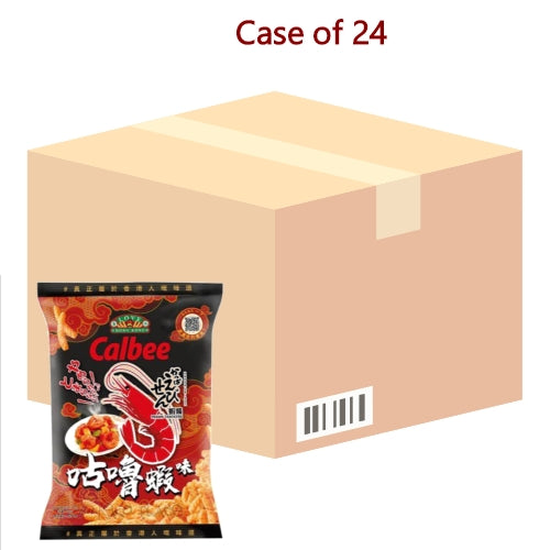 โหลดรูปภาพเข้าสู่ตัวดูแกลเลอรี, Calbee Prawn Crackers - Sweet & Sour-卡樂B蝦條-咕嚕味-75g-SNACCA150-24