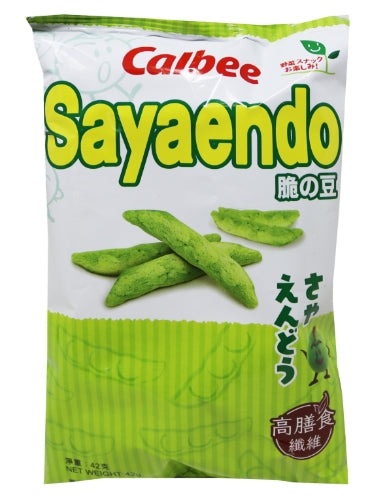 갤러리 뷰어에 이미지 로드, Calbee Soyaendo (Green Pea Snack)-卡樂B脆の豆青豆條-原味-42g-SNACCA146