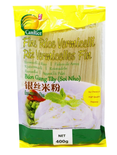 Load image into Gallery viewer, Cam Rice Rice Vermicelli (S) - Fine-稻花銀絲米粉-400g-NOO358