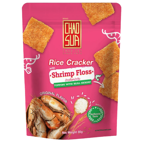 ギャラリービューアに画像を読み込む、Chao Sua Shrimp Floss Rice Crackers-泰國蝦肉鬆米餅-50g-SNACCS511