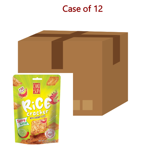 Load image into Gallery viewer, Chao Sua Shrimp Floss Rice Crackers - Spicy Lime (Bite-sized)-泰國一口蝦肉鬆米餅-辣青檸味-50g-SNACCS506-12