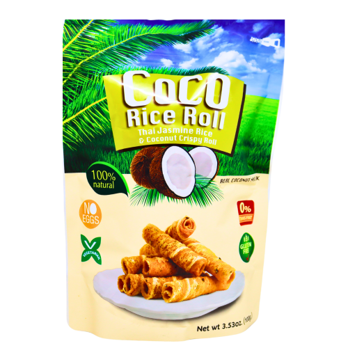 Load image into Gallery viewer, CoCo Crispy Rice Roll Coconut Flavour-酥脆米卷椰香味-100g-BISCC101