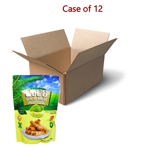 Load image into Gallery viewer, CoCo Crispy Rice Roll Durian Flavour-酥脆米卷榴蓮味-100g-BISCC103-12