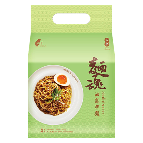 Load image into Gallery viewer, Dajia Soul Stirred Noodle - Shallot Sauce-大甲佳旭麵魂-油蔥拌麵 (五辛素)-4_126g-INDJ101