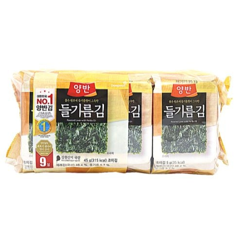 โหลดรูปภาพเข้าสู่ตัวดูแกลเลอรี, Dongwon Roasted Seaweed (Laver) - Perilla Oil-韓國烤海苔-紫蘇油-9_5g-SNACDW103