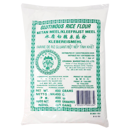 Load image into Gallery viewer, Erawan Glutinous Rice Flour-三象水磨糯米粉-400g-FLO710A