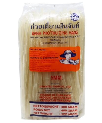 Load image into Gallery viewer, Farmer 5mm Rice Sticks-泰國河粉5mm-400g-NOO417