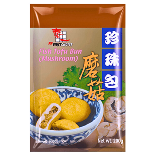 ギャラリービューアに画像を読み込む、First Choice Fish Tofu Bun (Mushroom)-泰一磨菇珍珠包-200g-FBALLFC111