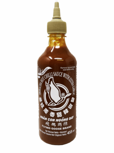 ギャラリービューアに画像を読み込む、Flying Goose Sriracha Chilli Sauce - Extra Garlic-飛鵝商標是拉差蒜蓉辣椒醬-455ml-CHIFG112