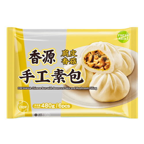 ギャラリービューアに画像を読み込む、Fresh Asia Beancurd Skin & Mushroom Bun-香源腐皮香姑包-480g-DIMFA208