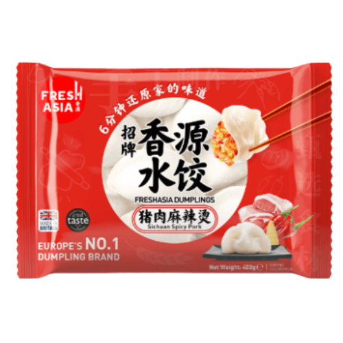 Load image into Gallery viewer, Fresh Asia Sichuan Spicy Pork Dumpling-香源豬肉麻辣燙水餃-400g-DUMFA110