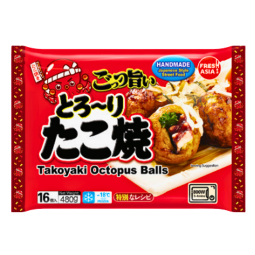Tải hình ảnh vào trình xem Thư viện, Fresh Asia Takoyaki (Cooked Pancake Ball with Octopus)-日式章魚燒小丸子-480g-SQU410