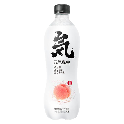 Load image into Gallery viewer, Genki Forest Sparkling Water - Peach-元气森林氣泡水-白桃-480ml-DRIYQSL103