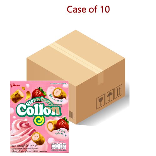 Load image into Gallery viewer, Glico Collon Biscuits - Strawberry-固力果草莓捲心酥-41g-BISGL204-10